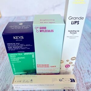 Gift Set Green Tea Cream, Niacinamide Toner, Rare Beauty